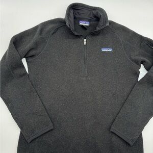 Patagonia Better‎ Sweater Charcoal 1/4 Zip Pullover, Size Small